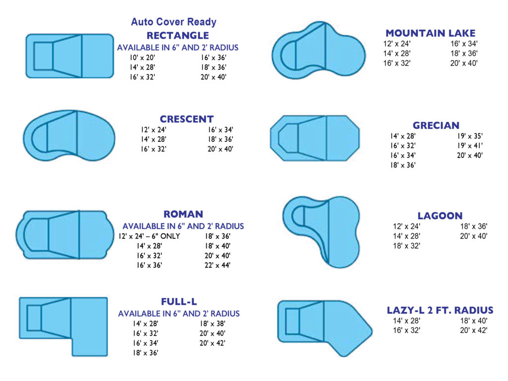 above ground swimming pool sizes and shapes