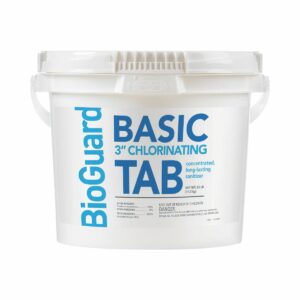 BioGuard Basic Tabs: standard no-frills 3 inch chlorine tablet.