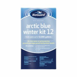 BioGuard Arctic Blue Winter Kit (12,000 gallons): complete end-of-season kit that prevents the growth of all types of algae and is approved for use with all filter types.