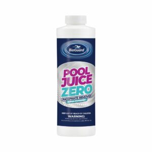 BioGuard Pool Juice ZERO: combats unwanted phosphates from source water, ground runoff, and weather in only 24 hours.