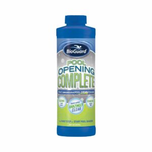 BioGuard Pool Opening Complete: powerful 3-in-1 concentrated formula to quickly clean pool water and remove winter filth.