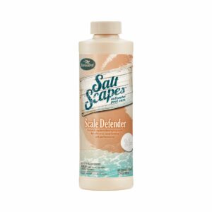 BioGuard SaltScapes Scale Defender: binds to calcium in your water, preventing the calcium from forming on your pool surfaces and equipment.