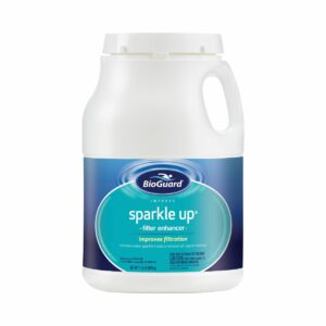 BioGuard Sparkle Up: cellulose filter aid intended to be used on tiny particles like pollen, dirt, plaster, algae, and more.