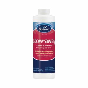 BioGuard Stow Away: cleans and deodorizes pool covers to for storage.