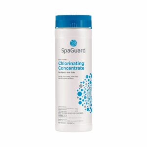 SpaGuard Chlorinating Concentrate: quick-dissolving granular chlorine sanitizer.