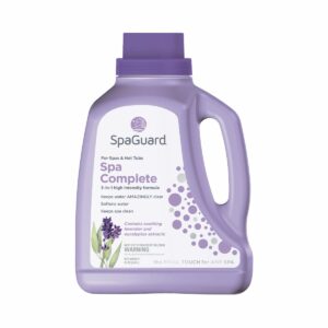 SpaGuard Spa Complete: keeps spa water wonderfully soft, clear and noticeably cleaner.