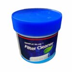 Simple Blue Filter Cleaner: removes calcium scale, dirt, mineral deposits and debris from the spa’s filter.